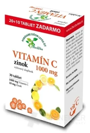 HerbVitea VITAMÍN C 1000 mg, zinok