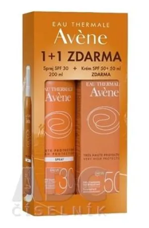 Avene Sprej SPF 30 200ml + Krém SPF 50+ 50ml
