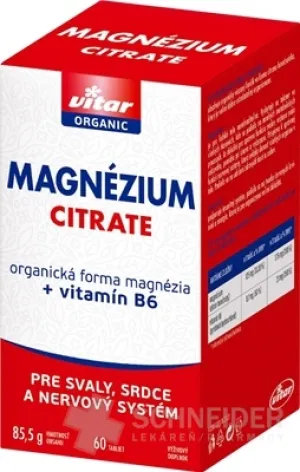 VITAR MAGNÉZIUM CITRATE + vitamín B6