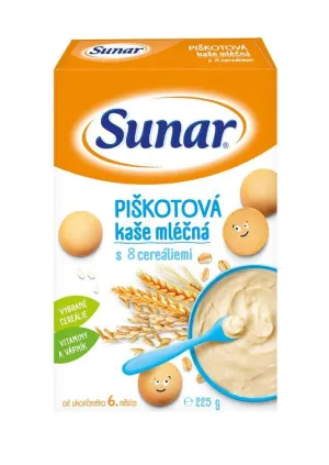 Sunar PIŠKÓTOVÁ KAŠA mliečna s 8 cereáliami