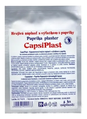 CAPSIPLAST - HREJIVÁ NÁPLASŤ S VÝŤAŽKOM Z PAPRIKY