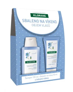 Klorane Šampón s ľanovými vláknami 100ml + balzam 50ml