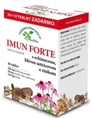 HerbVitea IMUN FORTE s echinaceou, hlivou a zinkom