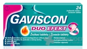 GAVISCON Duo Efekt Žuvacie tablety 24 tabliet