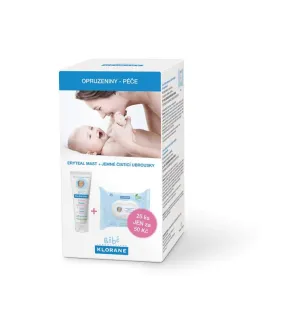 Klorane BéBé Eryteal masť 75ml + Jemné čistiace obrúsky 25ks