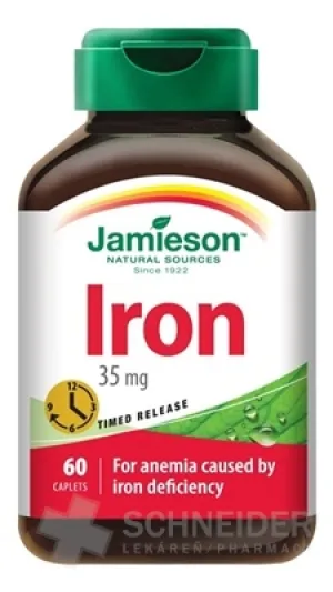 JAMIESON ŽELEZO 35 mg S POSTUPNÝM UVOĽŇOVANÍM