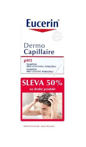Eucerin Dermocapillaire pH5 šampón na vlasy pre citlivú pokožku 2x250ml