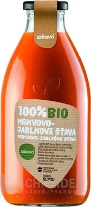 zdravo 100% MRKVOVO-JABLKOVÁ ŠŤAVA BIO
