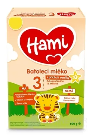 Hami 3 Batoľacie mlieko s príchuťou vanilky
