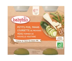 BabyBIO Hrášok paštrnák cuketa teľacie mäso