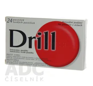 DRILL BEZ CUKRU tvrdé pastilky pas ord sladené umelým sladidlom 1x24 ks