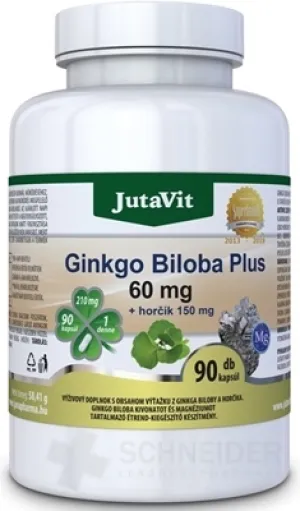 JutaVit Ginkgo Biloba Plus 60 mg + horčík 150 mg