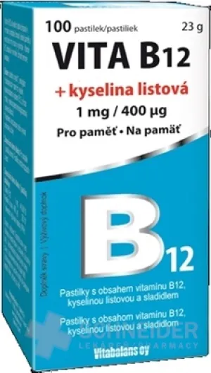 Vitabalans VITA B12 + kyselina listová