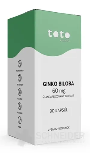 TOTO GINKO BILOBA 60 mg štandardizovaný extrakt