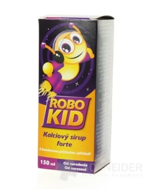 RoboKid Kalciový sirup forte s banánovou príchuťou