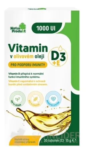NaturProdukt VITAMÍN D3 + E v olivovom oleji