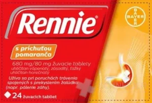 Rennie s príchuťou pomaranča 680 mg/80 mg