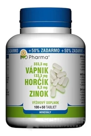 BIO Pharma Vápnik, Horčík, Zinok