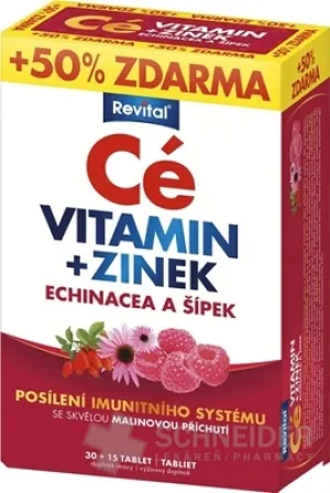 Revital Cé VITAMÍN+ZINOK, ECHINACEA A ŠÍPKA