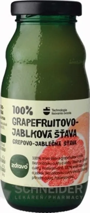 zdravo 100% GRAPEFRUITOVO-JABLKOVÁ ŠŤAVA