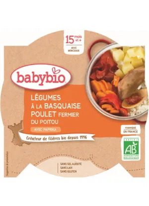 BabyBIO Zelenina s baskickým kuraťom a ryžou
