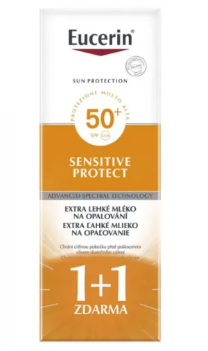 Eucerin Extra ľahké mlieko na opaľovanie SPF 50 2x150ml