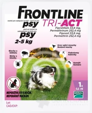 FRONTLINE TRI-ACT Spot-On pre psy XS