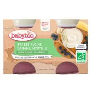 BabyBIO Brassé Z ovseného mlieka banán čučoriedka