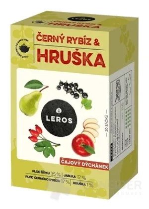 LEROS ČAJOVÁ CHVÍĽKA ČIERNA RÍBEZĽA & HRUŠKA
