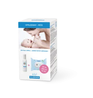 Klorane BéBé Eryteal sprej 75ml + Jemné čistiace obrúsky 25ks