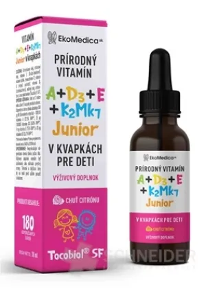 EkoMedica SK Prírodný Vitamín A+E+D3+K2Mk7 Junior
