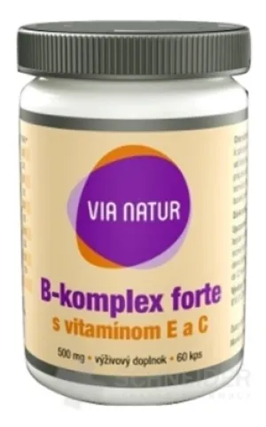 VIA NATUR B-komplex forte s vitamínom E a C