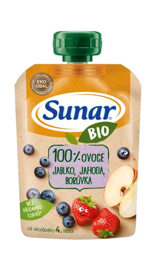 Sunar BIO Kapsička Jablko, jahoda, čučoriedka