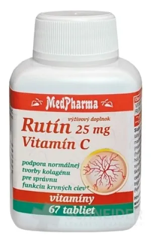 MedPharma RUTÍN 25 mg + Vitamín C 100 mg