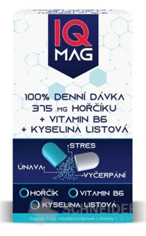 IQ MAG HORČÍK 375 mg+Vitamín B6+Kyselina Listová