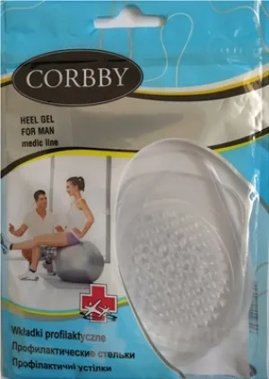 CORBBY Podpätníky gélové samolepiace pánske