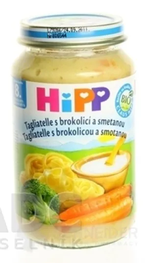 HiPP Príkrm Tagliatelle, brokolica, smotana