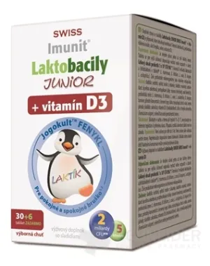 Laktobacily JUNIOR SWISS Imunit + vitamín D3