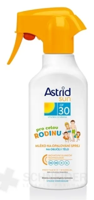 ASTRID SUN Rodinné mlieko na opaľovanie OF 30