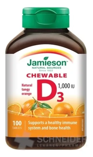 JAMIESON VITAMÍN D3 1000 IU POMARANČ