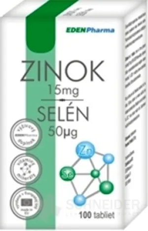 EDENPharma ZINOK 15 mg + SELÉN 50 µg