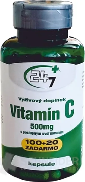 24/7 Plus Vitamín C 500 mg