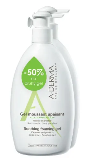 A-Derma Upokojujúci penivý gél 2x500ml