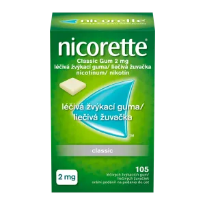 Nicorette® Classic Gum 2 mg liečivá žuvačka