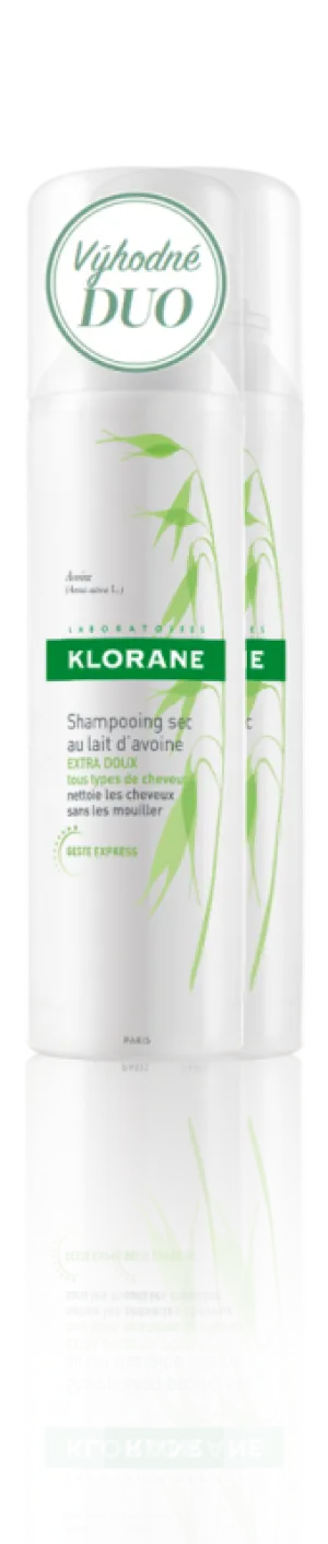 Klorane Suchý šampón s ovseným mliekom 2x150ml