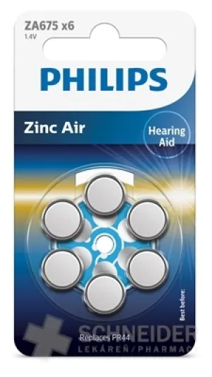 PHILIPS Zinc Air ZA675 batérie