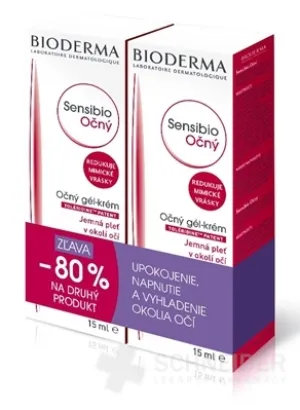 BIODERMA Sensibio Očný gél-krém (1+1)