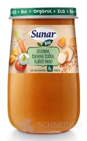Sunar BIO príkrm ZELENINA, ŠOŠOVICA, KURACIE MÄSO