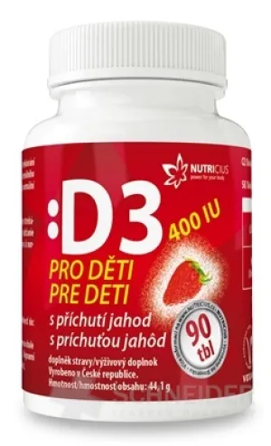 NUTRICIUS Vitamín D3 pre deti 400 IU
