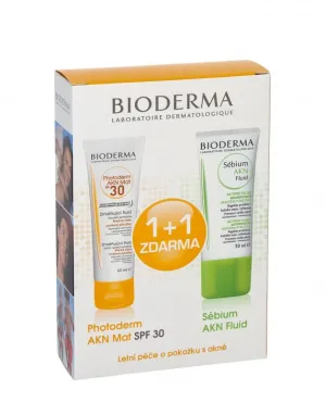 Bioderma Photoderm Akn Mat SPF30 zmatňujúci fluid + Sébium AKN Fluid proti akné